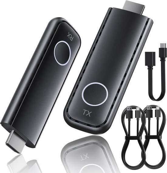 Kabelloser Hdmi-sender Und -empfänger, 4k-dekodierung, 1080p-ausgabe, Reichweite 50 Meter, Plug & Play.