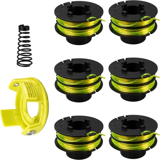 Schneidfaden, 6 Stück, Trimmerfaden, Ersatzfäden, Fadenspulen, Für Ryobi Rlt3025f, Ersatzfaden 8,4 M (27,6 Fuß), Durchmesser 49,6 Mm, Grün