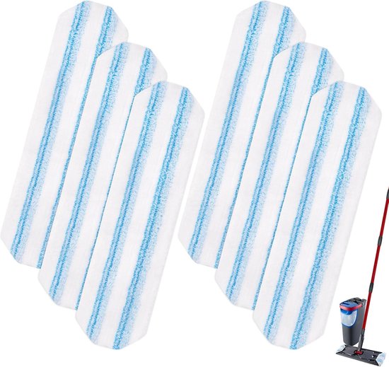 Mikrofaser-wischmoppbezüge – 6 Stück – Ersatz-wischmoppbezüge Passend Für O Cedar H2pro Wischmopp – Für O-cedar Vileda H2pro Flachmopp – Nass- Und Trockenreinigungstücher