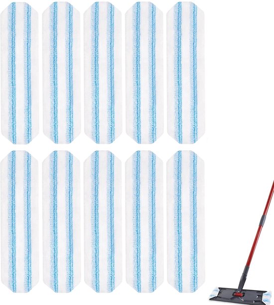 Mikrofaser-wischmoppbezüge – 10 Stück – Ersatz-wischmoppbezüge Passend Für O Cedar H2pro Wischmopp – Für O-cedar Vileda H2pro Flachmopp – Nass- Und Trockenreinigungstücher