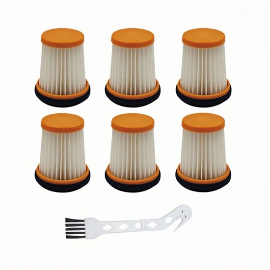 Filterkartuschen – 6er-pack – Passend Für Shark W1, Wv200, Wv201, Wv205 Und Wv220 Akku-staubsauger – Ersatzfilter – Mit Bürste