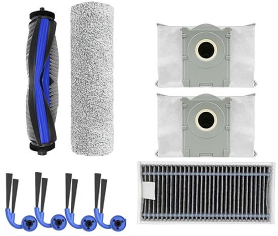 9-teiliges Zubehörset Für Ecovacs X9/x9pro Saugroboter – Bürsten, Wischmopps Und Staubbeutel