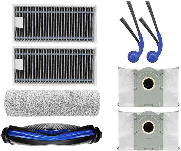 Geeignet Für Das 8-teilige Set Mit Seitenbürste, Filter, Staubbeutel Und Stoffwalzenbürste – Zubehör Für Den Ecovacs T80 Staubsauger