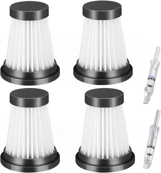 4-teiliges Hepa-filterset – Geeignet Für Die Handstaubsauger Moosoo K12/k12 Pro/k13, Genius Invictus One 1.0/2.0 Und Foxnovo 13kpa