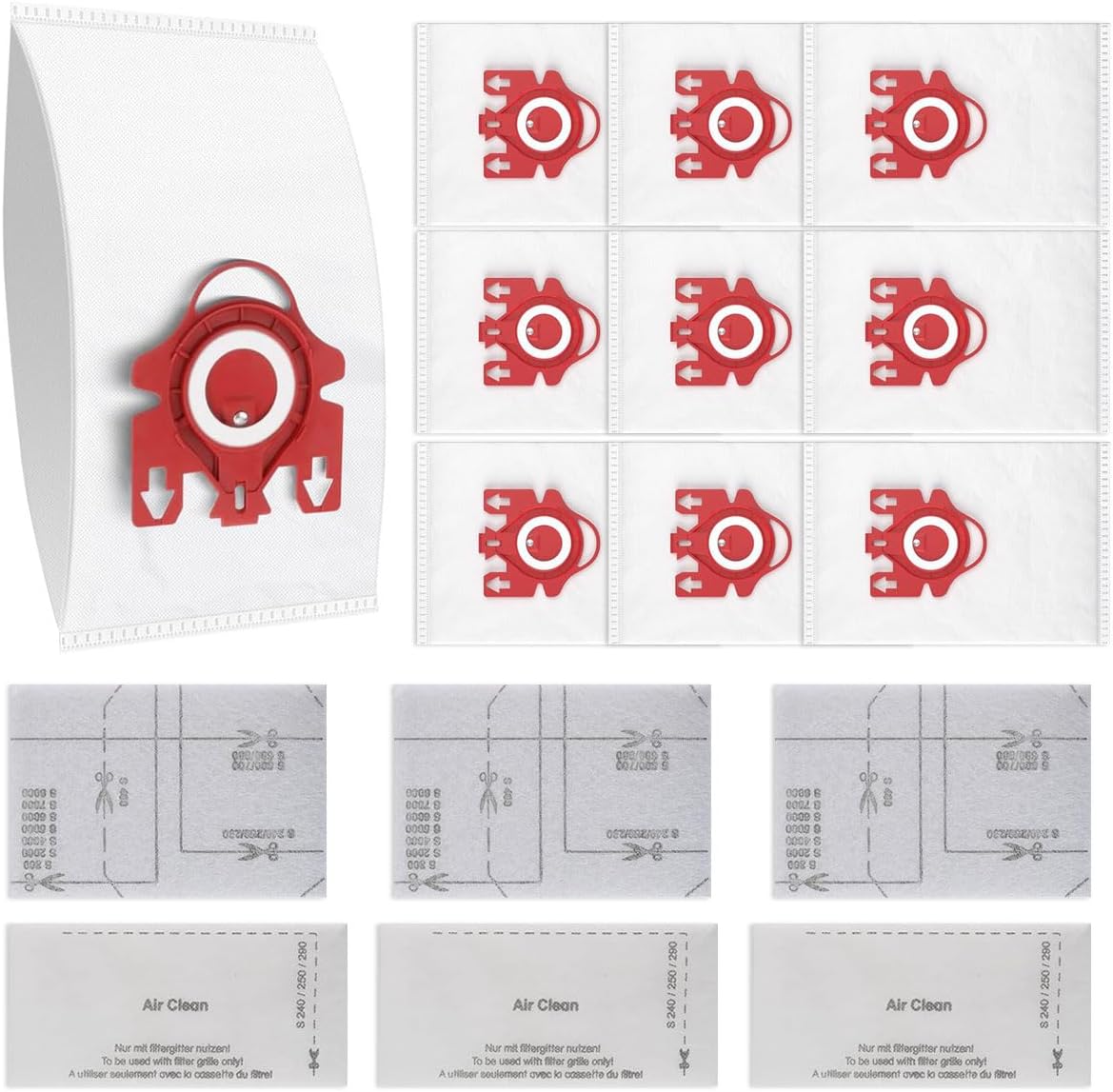 10 Staubsaugerbeutel Für Miele Compact C1 Fjm Ersatzbeutel Für Compact C1 C2 S6000-s6999 S4000-s4999 S700 S500-s578 Inklusive 3 Filtern