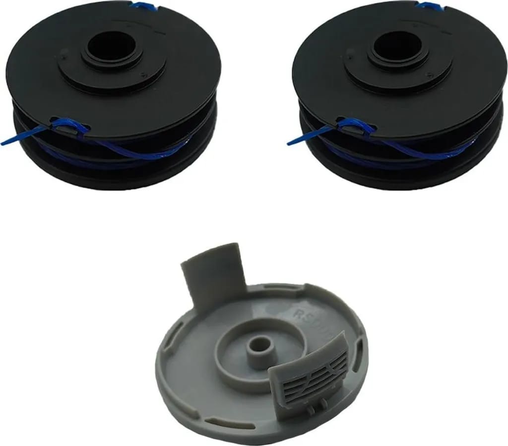 Rasenmäherkopf-set Für Ryobi Rlt4027, Inklusive 2 Rac123 Spulen Und 1 Schutzabdeckung.
