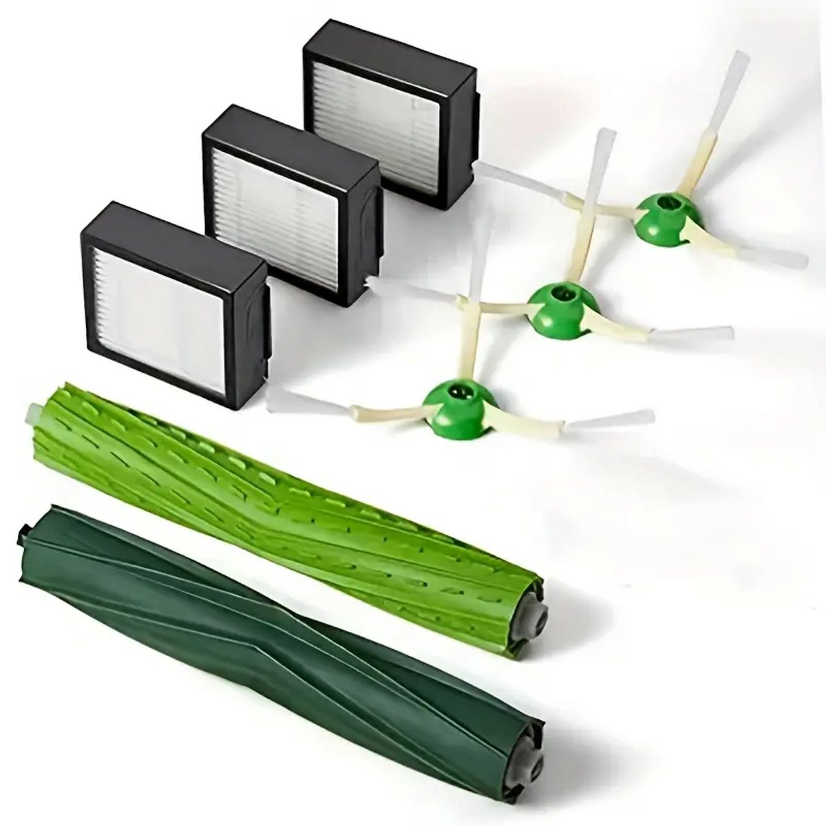 7-teiliges Zubehörset – Irobot E- Und J-serie – I7, I8, I6, I5, I4, I3, I1, E5, E6, J5, J6, J7, J8, J9 Plus – 3 Filter, 3 Seitenbürsten, 7-teilig