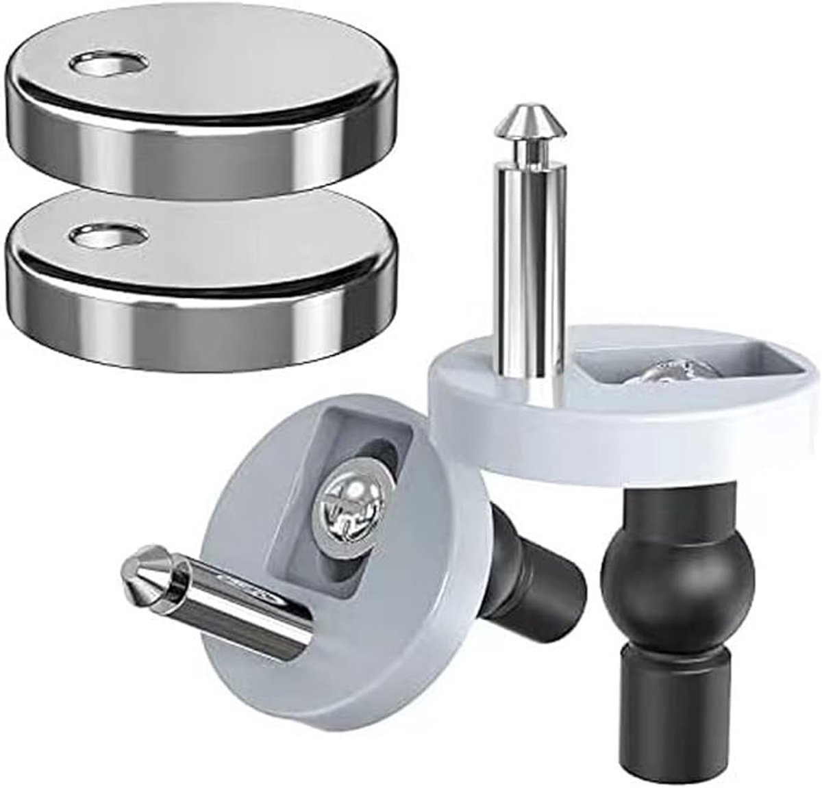 Set Mit 2 Universellen Wc-sitzhalterungen Aus Edelstahl