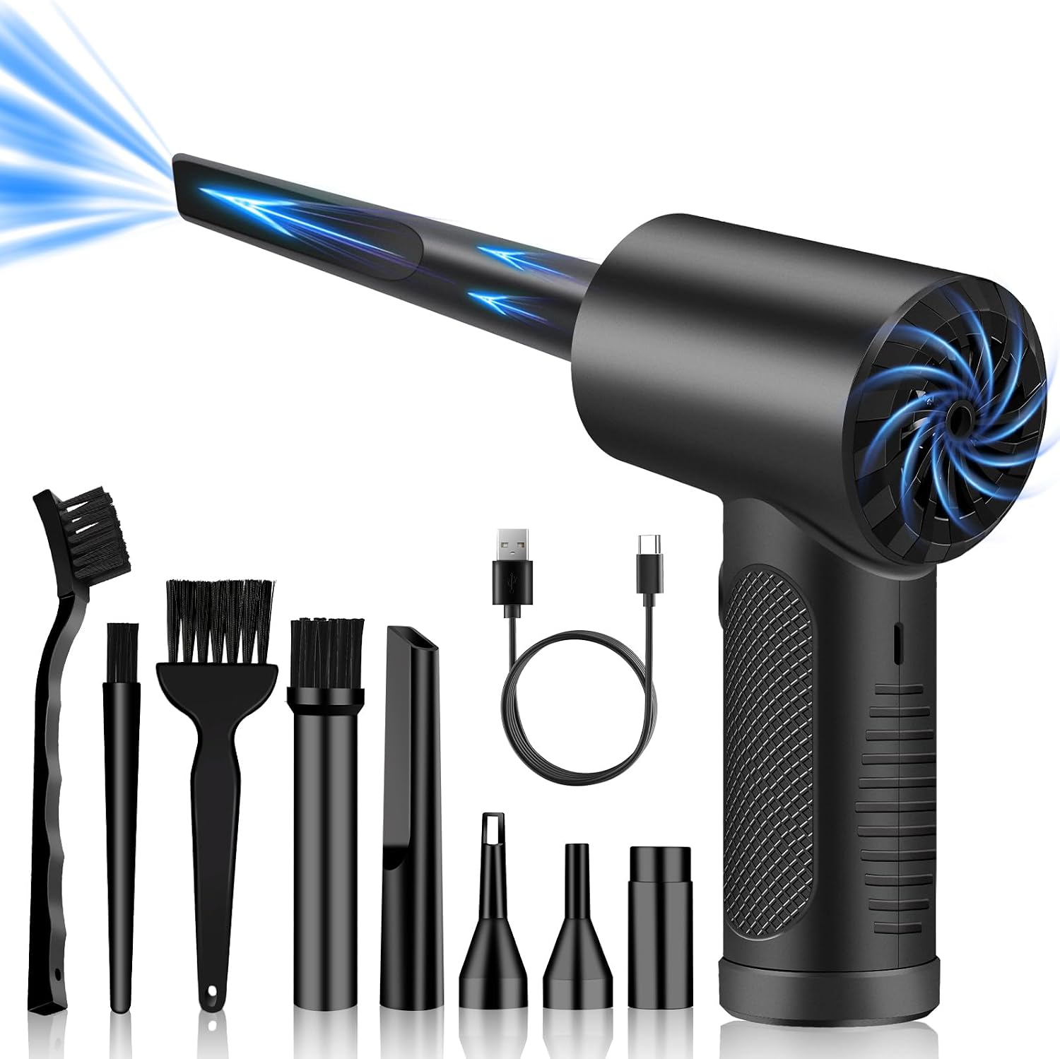 Akku-luftsauger Mit Led-beleuchtung, 120.000 U/min, 3 Geschwindigkeitsstufen
