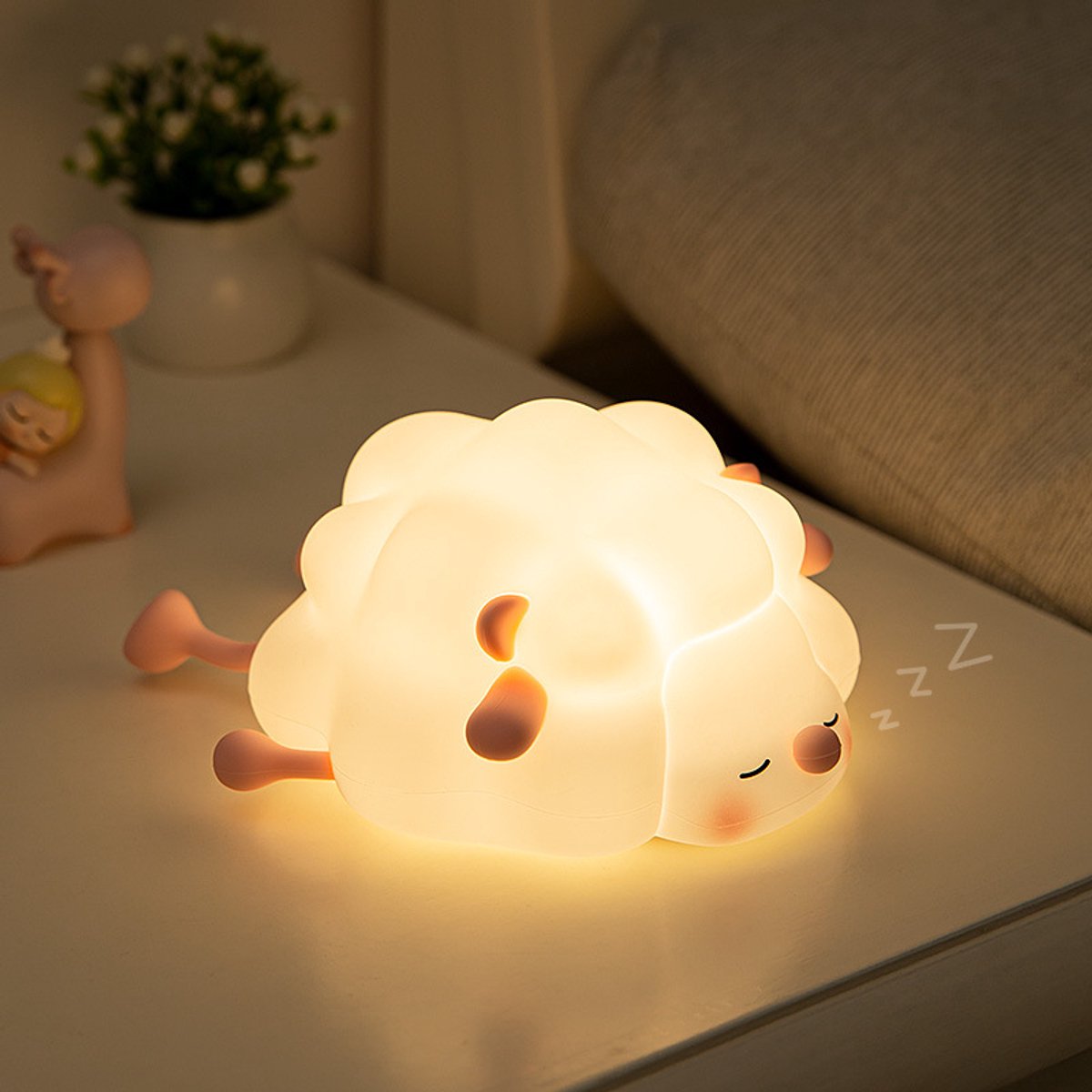 Nachtlicht Für Kinder – Nachtlicht Für Babys – Nachtlicht Fürs Kinderzimmer – Beißlampe – Schaf-nachtlicht – Nachtlicht Für Erwachsene – Timer