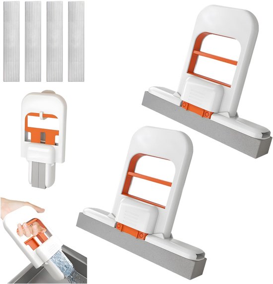 2 Mini-faltmopps Für Schreibtische, Robust Und Langlebig, Zur Reinigung Von Schreibtischen Kompakter Pva-schwammmopp Für Couchtische, Schreibtische Und Esstische
