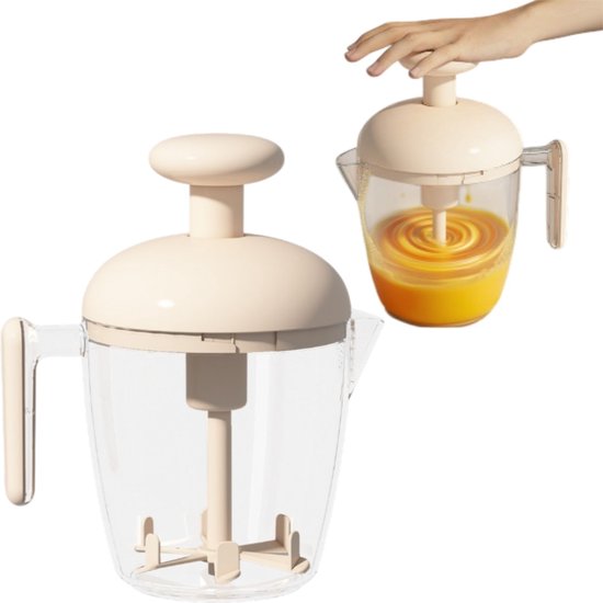 Handrührgerät, Schneebesen, Handmixer, Zutatenmixer, 9 X 15 X 19 Cm, Zum Aufschäumen Von Eiern Und Milch In Der Küche, Weiß