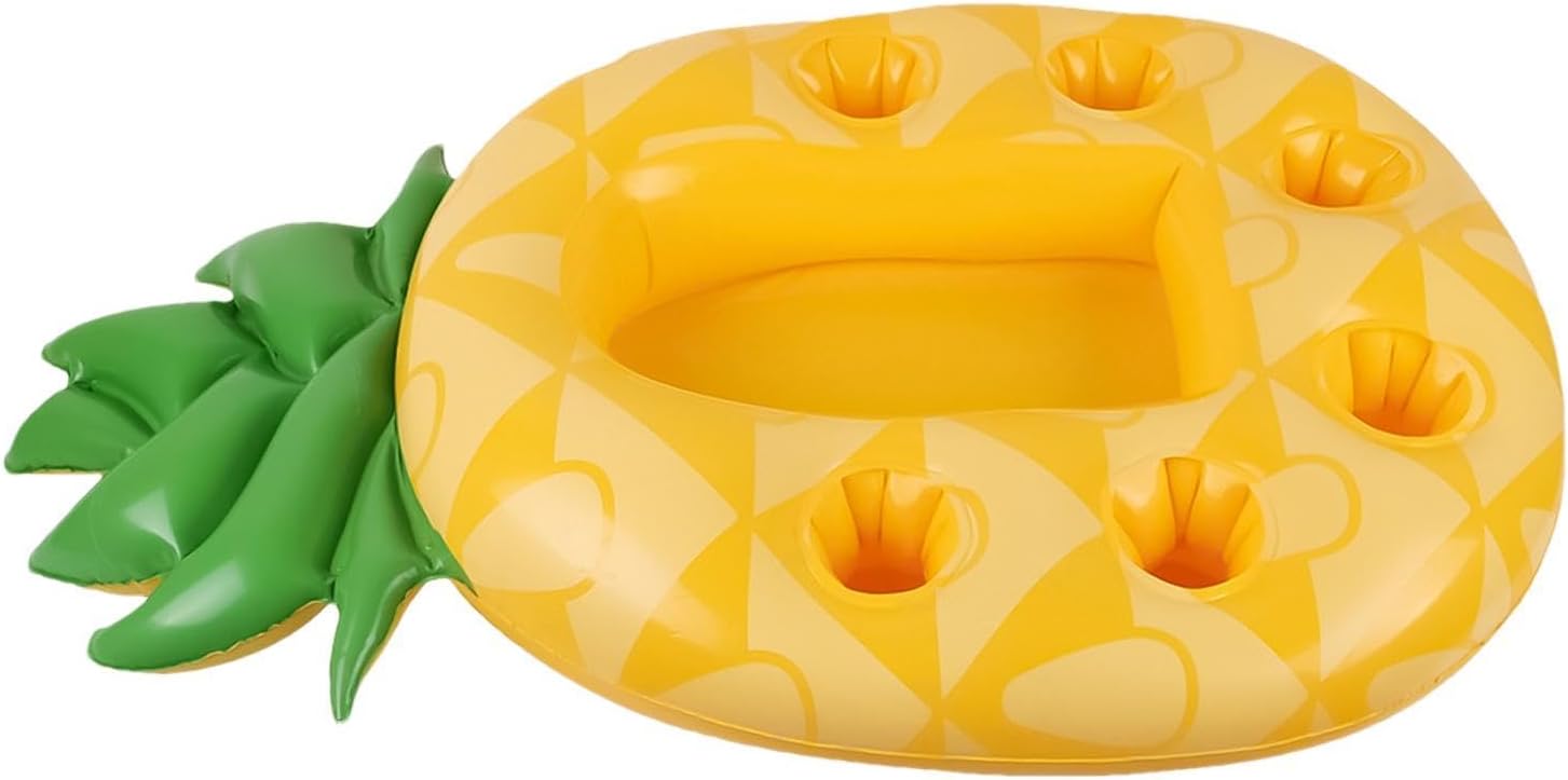 Aufblasbarer Getränkehalter In Lustiger Ananasform, 7-loch-aufblasbar Sommer-spa-poolparty, Strandurlaub, Whirlpool-bar