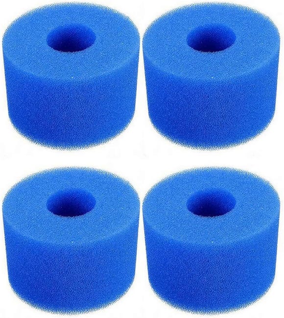 Ein Set Aus 4 Wiederverwendbaren, Waschbaren Filterschwämmen Für Intex S1 Schaumstofffilter, Geeignet Für Whirlpools Und Schwimmbäder.