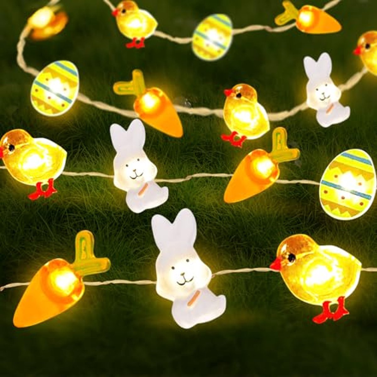 Osterlichterkette – 4 Meter Lange Led-lichterkette, Geeignet Für Den Innen- Und Außenbereich.