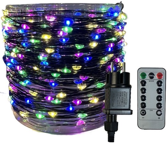 Led-lichterkette Für Den Außenbereich – Weihnachtsbeleuchtung – Wasserdicht – 8 Beleuchtungsmodi – Fernbedienung – Timer – Gartenbeleuchtung – Partybeleuchtung – Stimmungsbeleuchtung