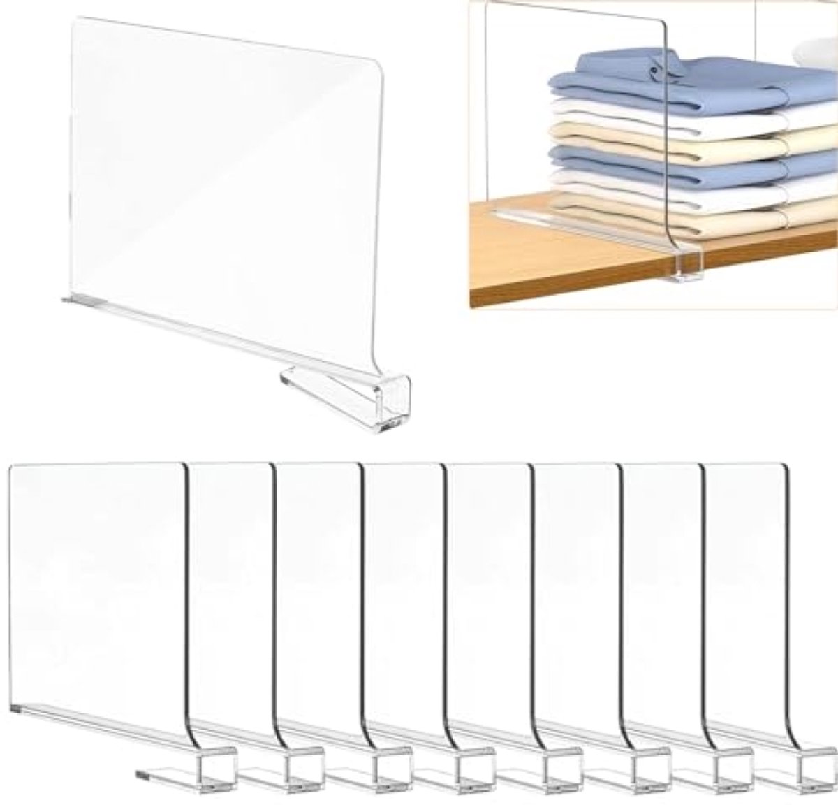 Transparente Regaleinsätze Für Schränke – Praktische Organizer Für Kleidung Und Küchenutensilien