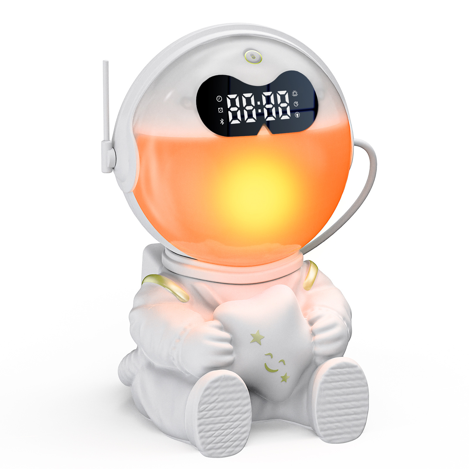 Digitaler Wecker - Einschlafhilfe - Weißrauschgenerator - Multifunktionales Nachtlicht/schreibtischlampe - Weckerlampe Mit Schlummerfunktion