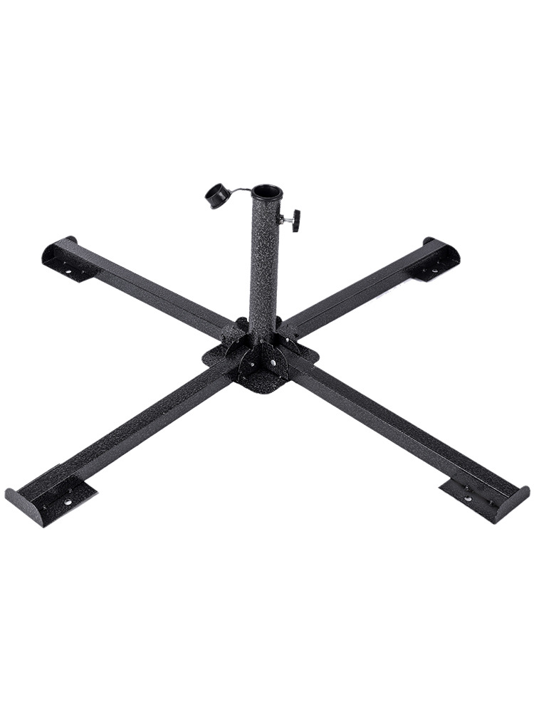 Faltbarer Sonnenschirmständer Für Terrasse Und Garten, Ø 86 X 34 Cm, Stahl, Für Stangen Von 38 Bis 50 Mm, Sonnenschirmhalterung, Sonnenschirmfuß, Robust Und Leicht