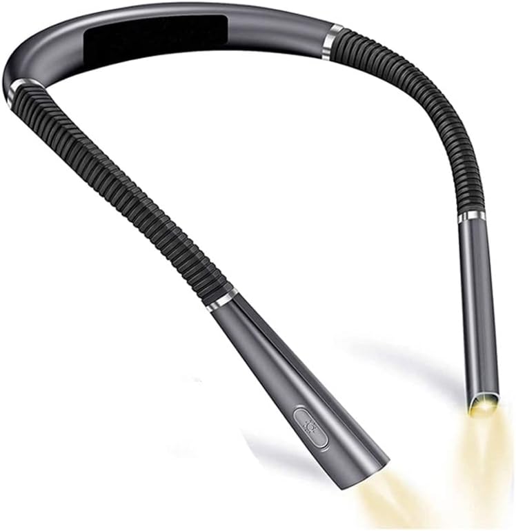 Diese Led-leselampe Mit Nackenhalterung Ist Ideal Zum Lesen Im Bett. Sie Ist Wiederaufladbar, Bietet Drei Bernsteinfarbene Lichtfarben Und Sechs Einstellbare Helligkeitsstufen.