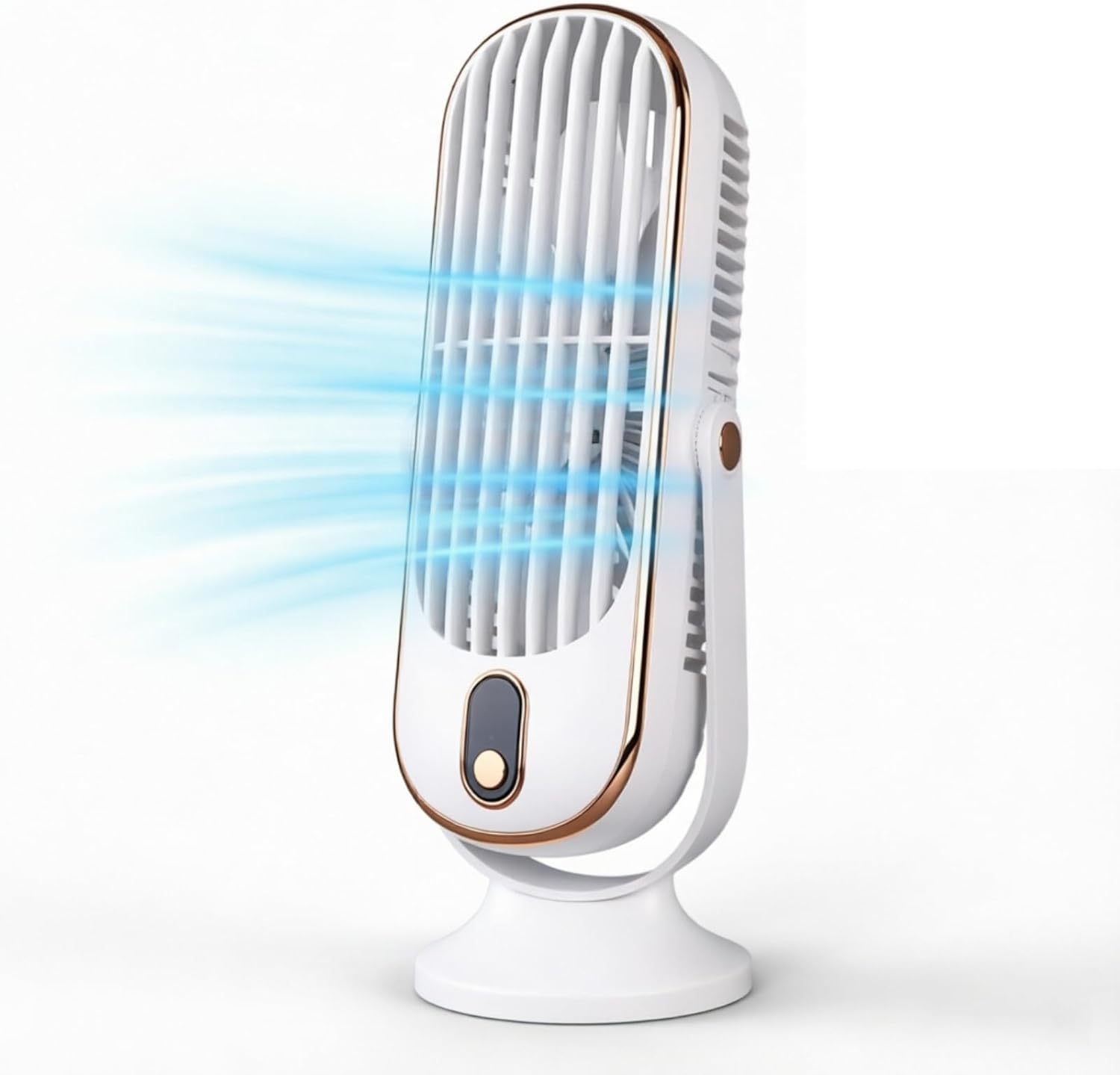 Tischventilator – Weiß – 5 Geschwindigkeitsstufen – Extrem Leise (22 Db) – Usb-anschluss – Turbo-luftstrom – Abnehmbare Flügel – Tragbar – Für Büro, Schlafzimmer Und Außenbereich
