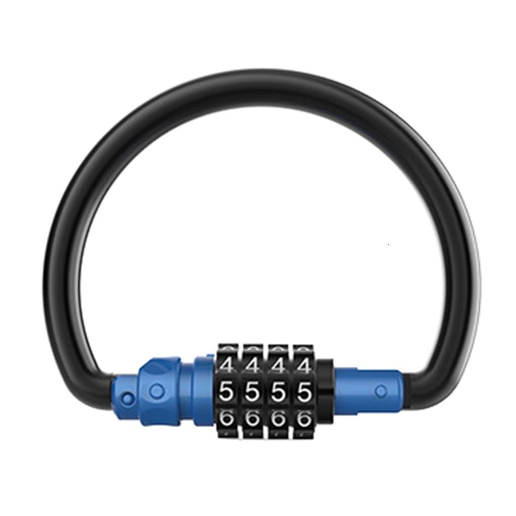 Wasserdichtes Fahrrad-kombinationsschloss Mit Kabel (blau)