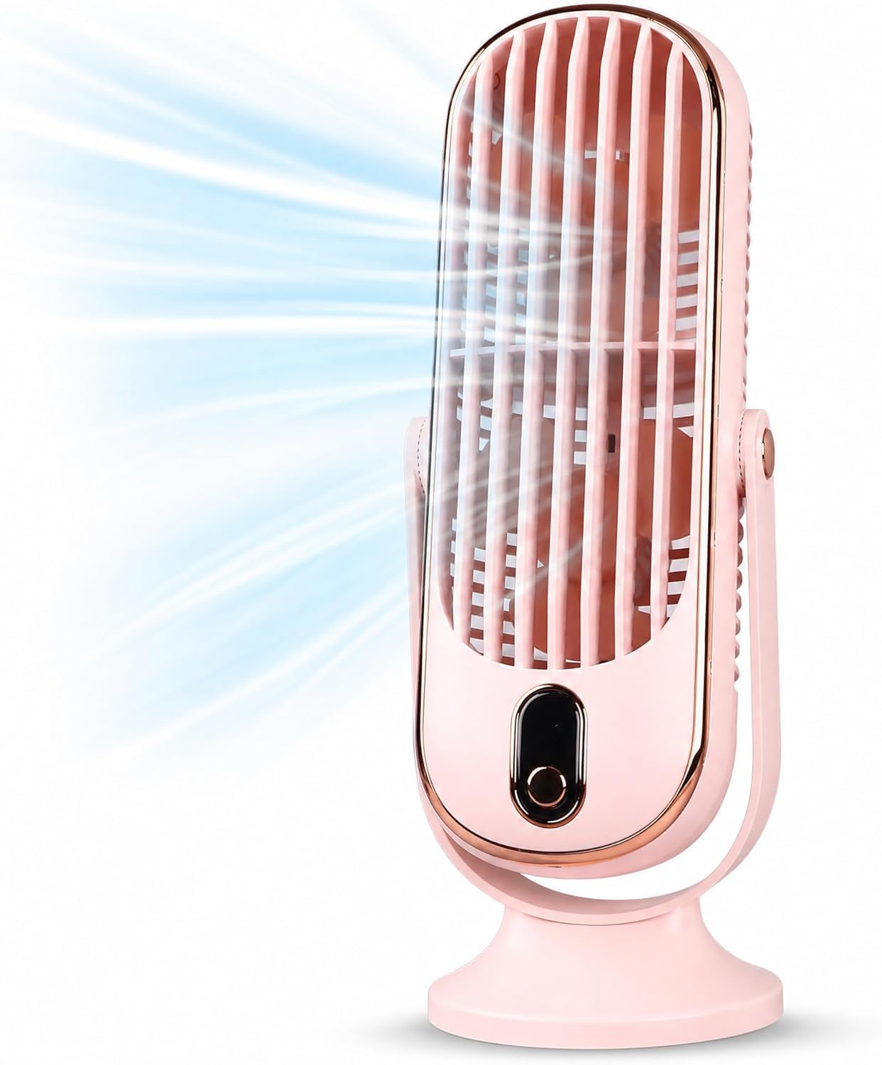 Bureau Torenventilator - Rosa - 5 Kanäle - Ultra Stil 22db - Usb-anschluss - Turbo-luftstrom - Lüfterblätter - Kabellos