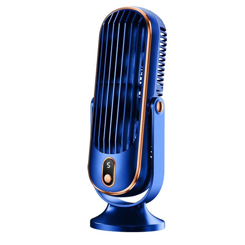 Tischventilator – Blau – 5 Geschwindigkeitsstufen – Extrem Leise (22 Db) – Usb-anschluss – Turbo-luftstrom – Abnehmbare Flügel – Tragbar – Für Büro, Schlafzimmer Und Außenbereich