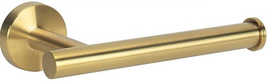 Dailygoods – Wandmontierter Toilettenpapierhalter – Runder Taschentuchhalter – Edelstahl – Gebürstetes Gold – Wasserdicht – Sicher Durch Abgerundete Kanten