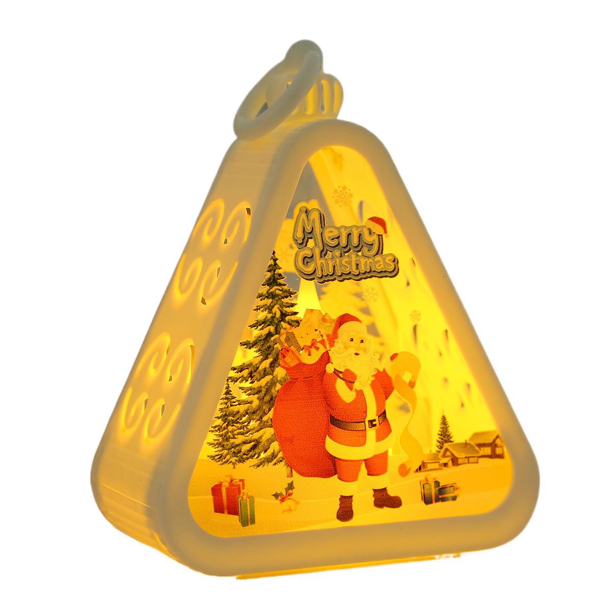 Dekorative Weihnachtsnachtlichter, Gemütliche Lichter Im Stil Des Weihnachtsmanns, Weiß.