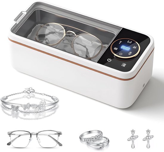 Ultraschall-schmuckreiniger 45 Khz, Gerät Mit 355 Ml (12 Oz) Edelstahlbehälter (304), 6 Reinigungsmodi/digitaler Timer, Geeignet Für Schmuck