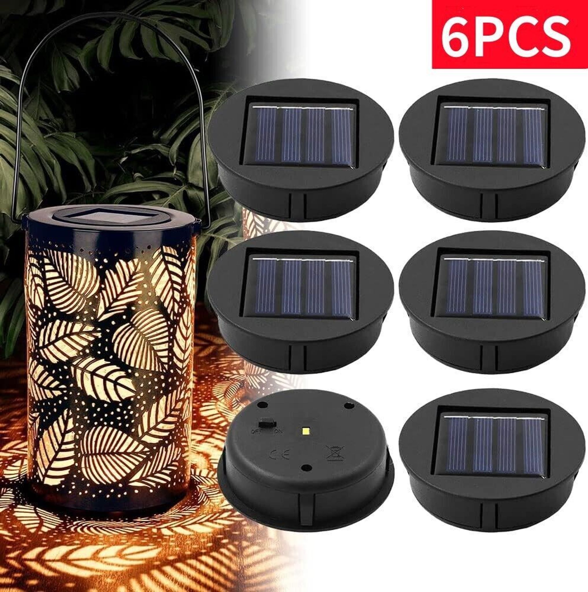 6 Ersatz-solarleuchten, Solarpanel-laternen Mit Led-leuchtmitteln