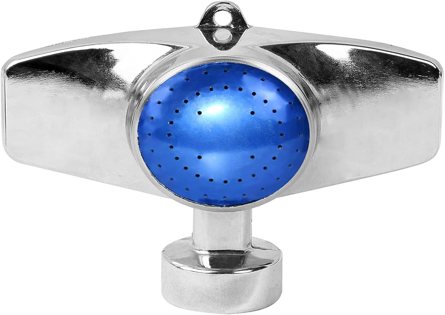 360°-metallpunkt-sprühgerät, Kleiner Gartensprenger, Für Kleine Rasenflächen, Kreisförmiges Sprühbild, Sanfter Wasserfluss, Zur Gartenbewässerung (1 Stück, Blau)
