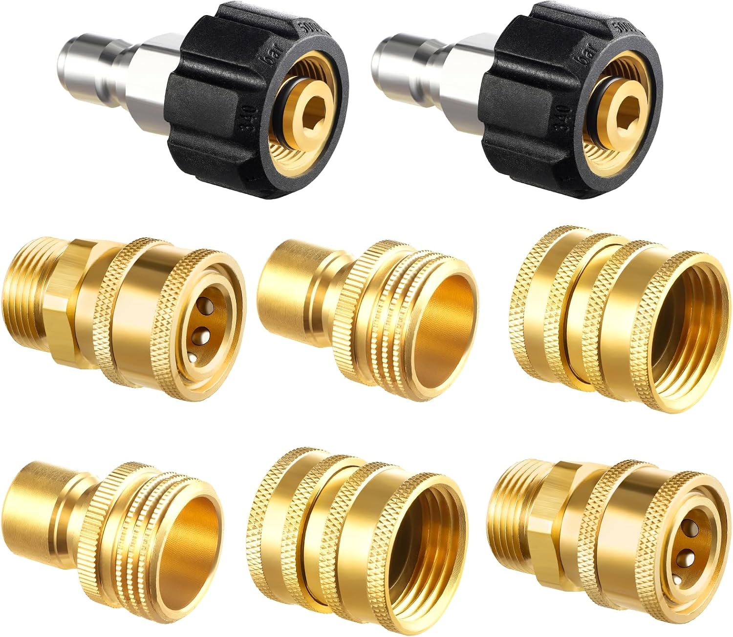 Adapterset Für Hochdruckreiniger, M22 14-mm-schnellkupplungs-drehgelenk Auf 3/8-zoll-schnellkupplung, 3/4-zoll-auf-schnellkupplung