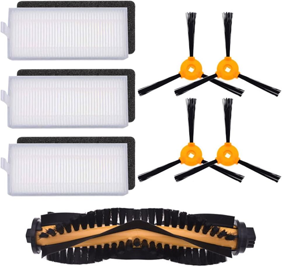 Zubehör Für Den Ecovacs N79 S Saugroboter, Inklusive 1 Walzenbürste, 3 Filtersets Und 4 Seitenbürsten.
