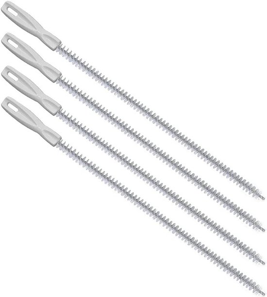Abflussreinigungsbürste - Haarfänger - Küche/bad - Nylonborsten - 4er-pack (weiß, 45 Cm)