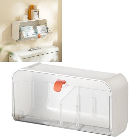 Weiße Aufbewahrungsbox Für Tampons, 22 X 9,3 X 11,3 Cm, Für Das Badezimmer