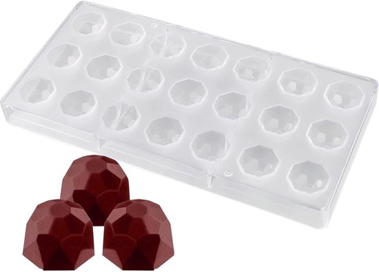 Schokoladenform – Rautenform – Küchenhelfer – Für Schokolade, Schokoladenpudding, Gelee – Leicht Zu Reinigen – Leichtes Herauslösen – Lebensmittelechtes Polycarbonat