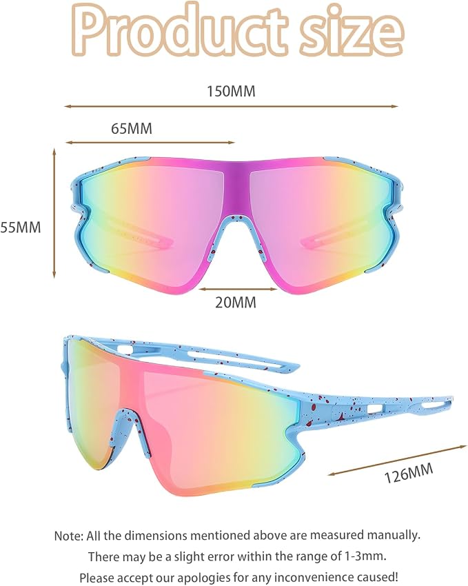 Zwei Paar Unisex-sportsonnenbrillen Mit Polarisierten Gläsern, Fahrradbrillen, Geeignet Zum Skifahren, Radfahren Und Laufen.