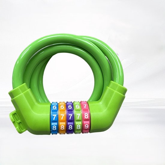 Digitales Kinderfahrradschloss – 10 Mm X 1,2 M Diebstahlsicheres Stahlkabelschloss Mit Zahlenschloss (gemüse-design)