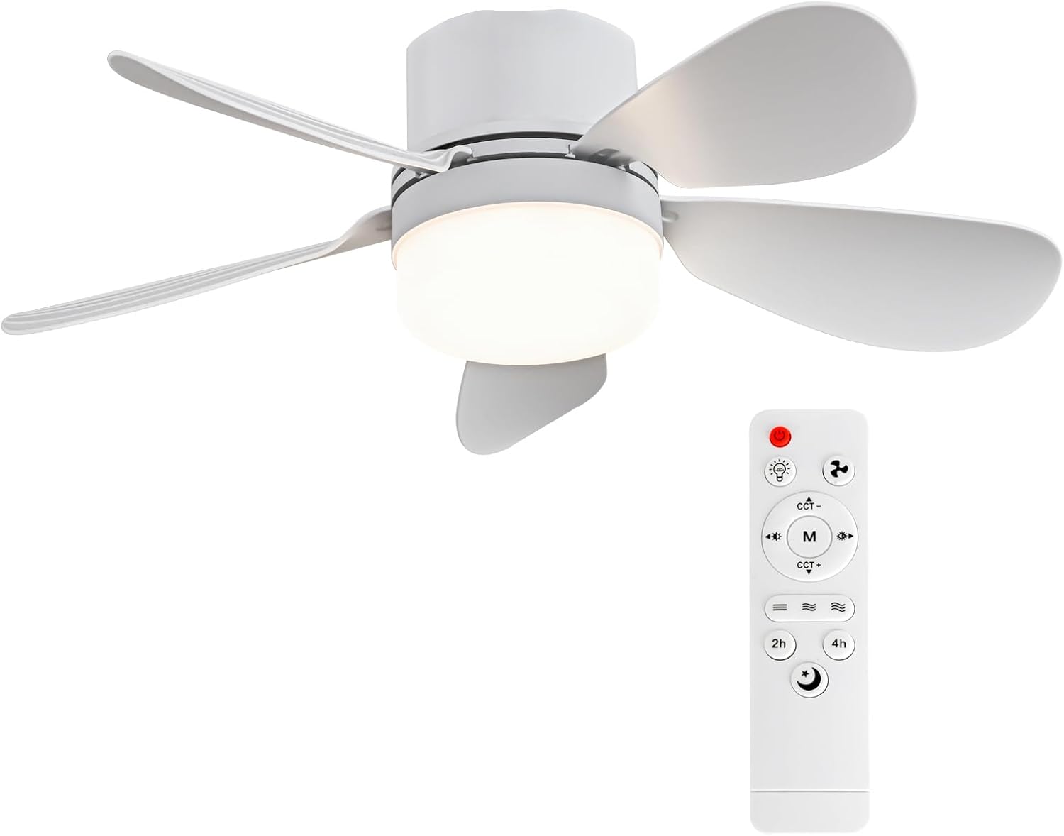 Deckenventilator Mit Fernbedienung – E26/e27-schraubfassung – Dimmbar – 1000 Lumen – Durchmesser 16,54 Zoll – Geeignet Für Schlafzimmer, Küche Und Wohnzimmer