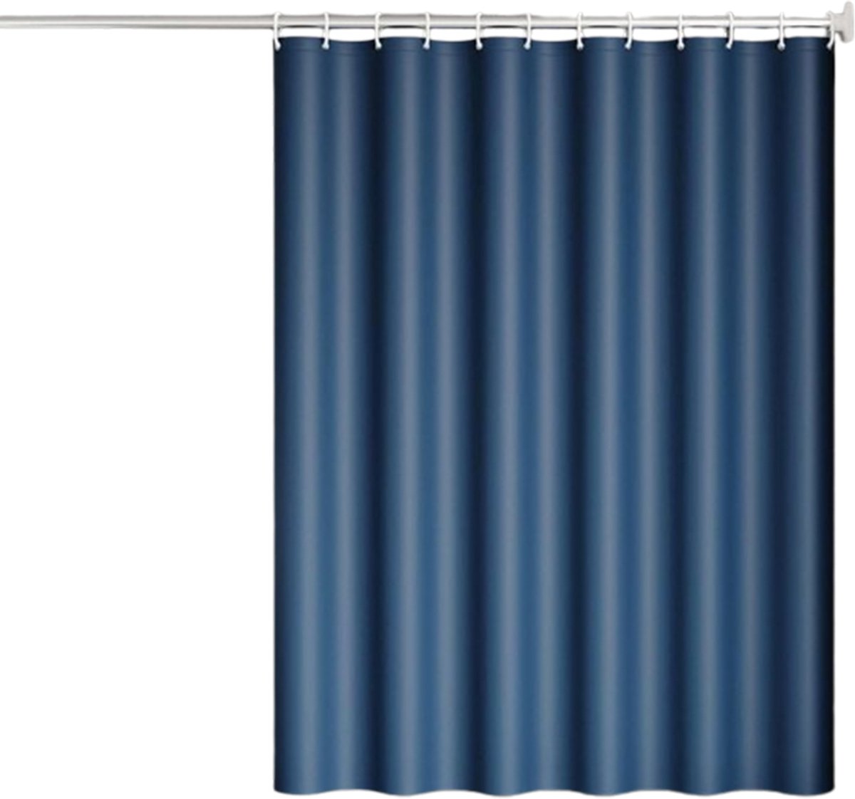 Duschvorhang – Schimmelresistent – Textilgewebe – Waschbar – Schnelltrocknend – Geeignet Für Bad Und Badewanne – 180 X 200 Cm – Dunkelblau