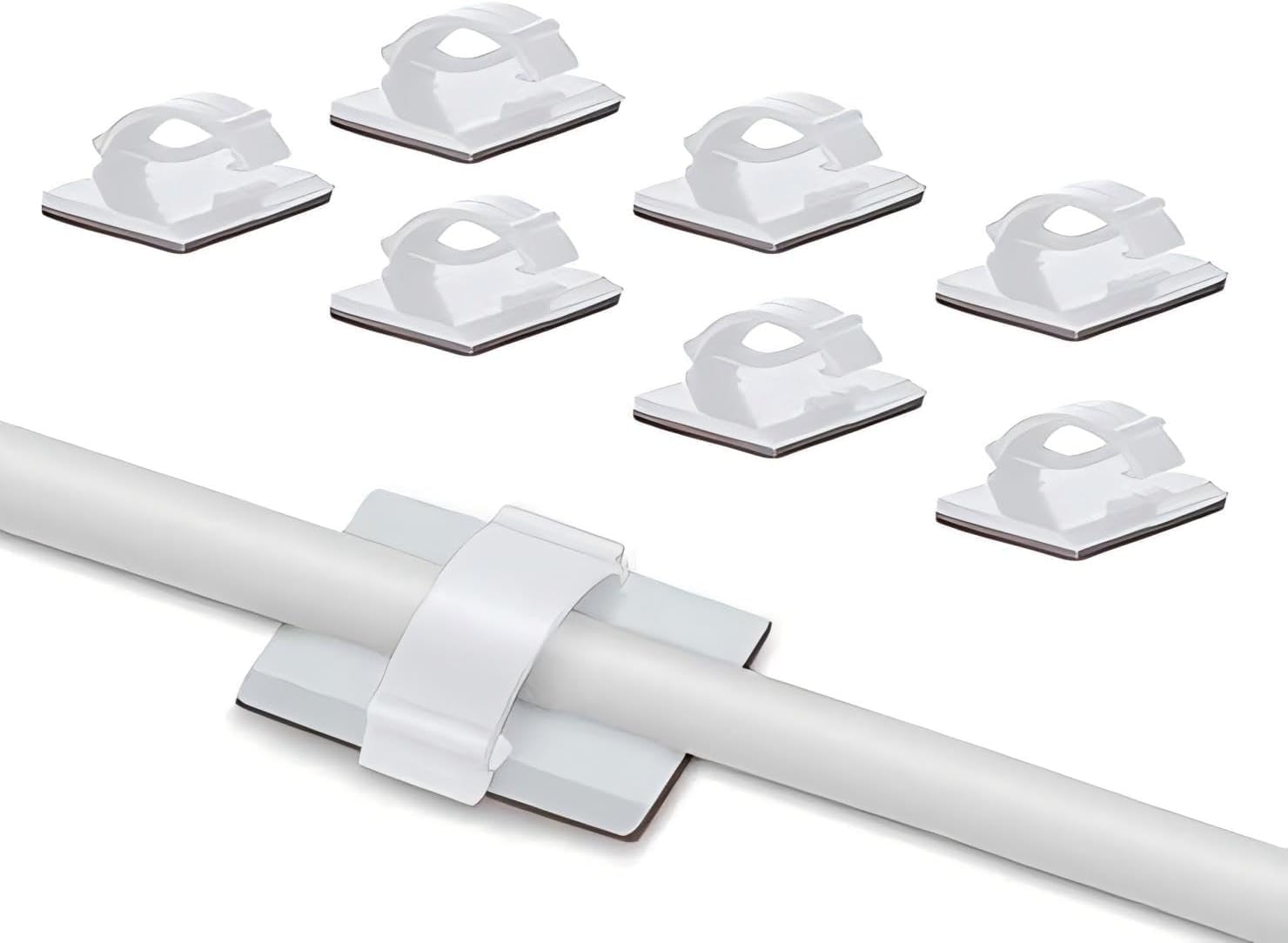 Verstellbare Klebekabelclips Für Das Glasfaserkabelmanagement Sowie Kabelbinder Für Den Heim- Oder Bürogebrauch (50 Stück Pro Packung).