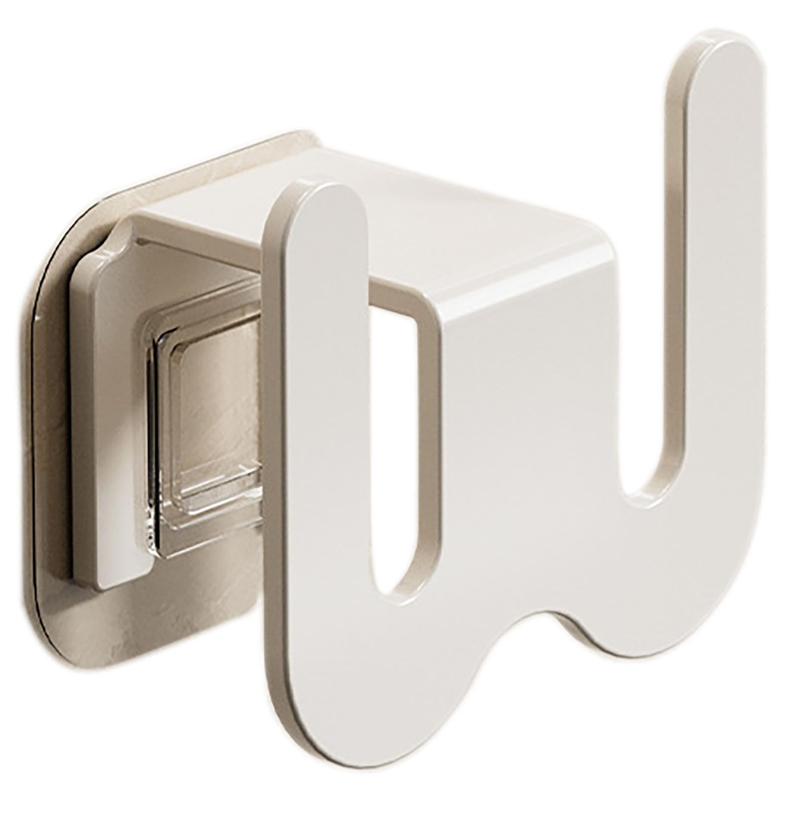 Zweiteiliger Weißer Pantoffelhalter, 7,6 X 5,1 Cm Großer Pantoffelhalter Aus Aluminium Ohne Löcher Zum Aufhängen Von Pantoffeln, Sorgt Für Ordnung Im Schlafzimmer Und Badezimmer.