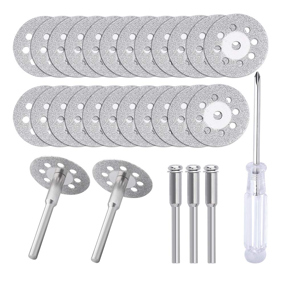 Trennscheiben (22 Mm), 25 Stück, Mit 402 Dorn (3 Mm), 5 Stück, Und Schraubendreher Für Rotierende Werkzeuge