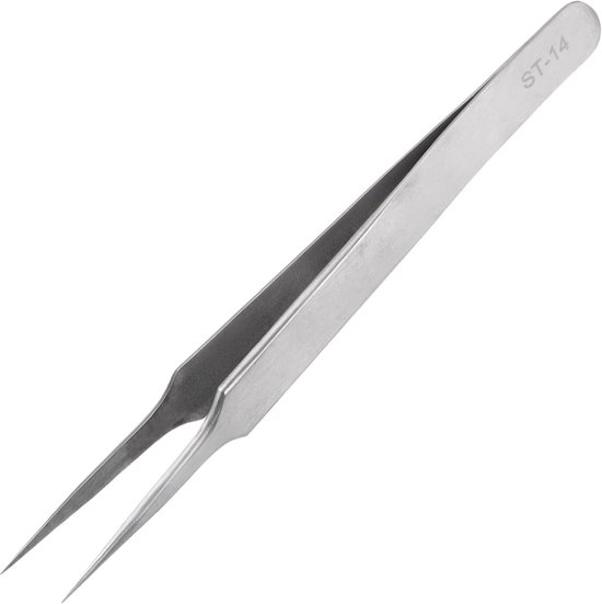Präzisionspinzette St-14, Professionelle Spitze Edelstahlpinzette, Spitze Pinzette Für Präzisionsteile, Industriell