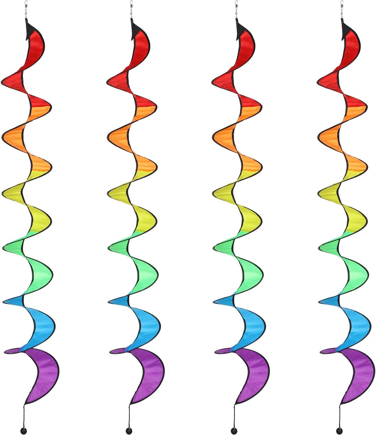 Regenbogenfarbene Windspiele, Hängende Windsäcke Für Den Außenbereich, Bunte Gartenwindsäcke, Dekorative Windmühle Zum Verscheuchen Von Vögeln (57 Zoll)