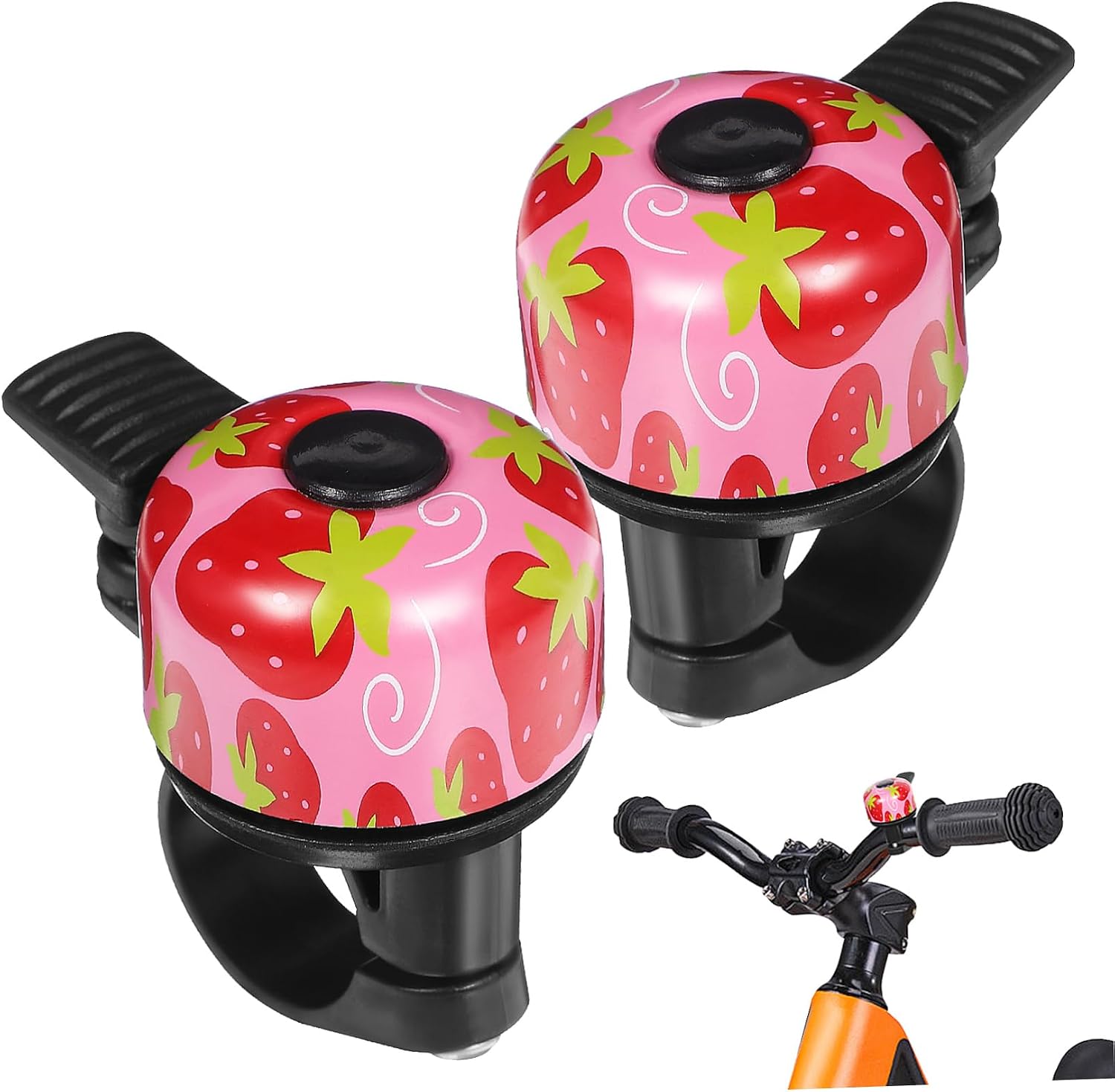 Fahrrad-daumenklingel-sprühfarbe – Erdbeermuster