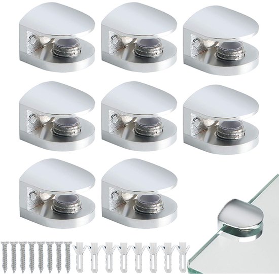 8er-packung Halbrunde Gewächshaus- Und Wandglasclips Aus Zinklegierung