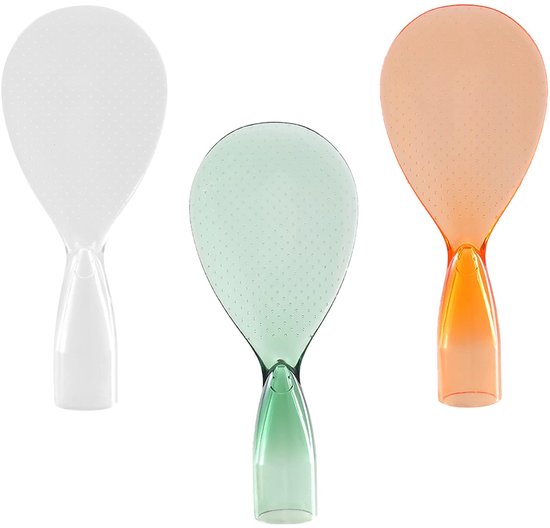 Reislöffel-set – Antihaftbeschichtete Reislöffel – Hygienisch Und Stilvoll – 3-teilig – Küchenzubehör – Für Reis Und Kartoffelpüree – Einfache Anwendung